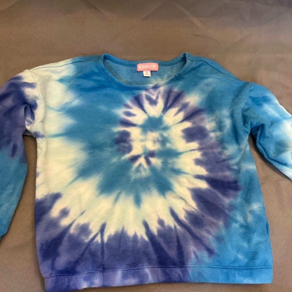 Edox Blue and White Tie-Dye Sweatshirt